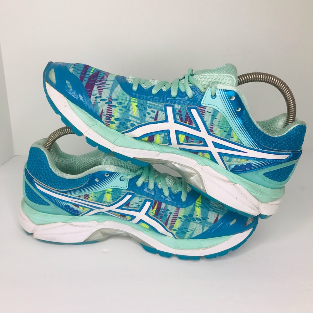 Asics Gel Sonic FluidRide Blue Green Shoes Sneakers Women’s Size 9 # T65CQ - Picture 6 of 7